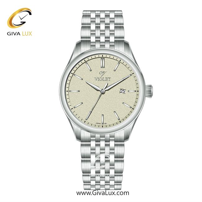 ساعت مچی اورجینال مردانه ویولت VIOLET نقره ای | نقره ای| کرم| کد رفرنس 0629